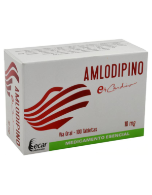 amlodipino 10mg de ecar caja x 100 tab