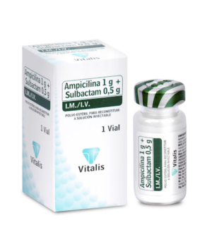 ampicilina + sulbactam 1 gr + 0.5gr caja x 1 amp vitalis