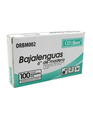 bajalenguas madera alfasafe x100und