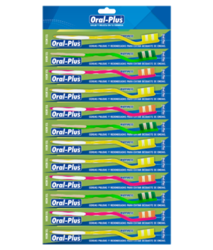 cepillo dental waviness textura media paq x 12 und oral plus