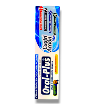 crema dental en gel cuatri accion plus tubo x 151.2 gr oral plus