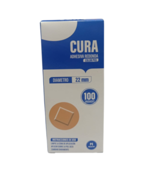 curas adhesivas redondas caja x 100 und
