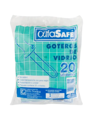 gotero vidrio paqx20 alfasafe
