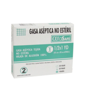 gasa aséptica no esteril 0.5x1 alfasafe