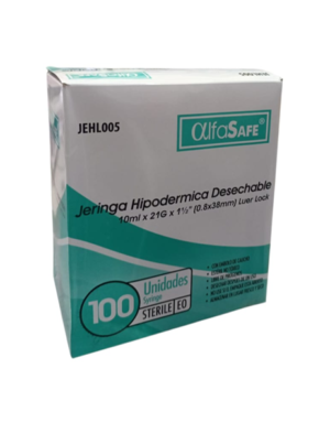 jeringa 10ml cajax100 alfasafe
