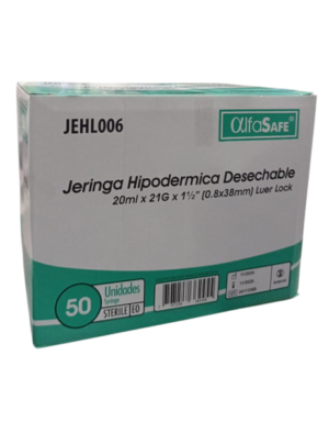 jeringa 20ml cajax50 alfasafe