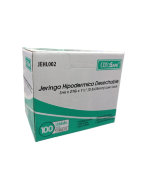 jeringa 3ml 21g cajax100 alfasafe