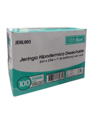 jeringa 3ml 23g cajax100 alfasafe