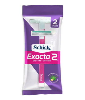maquina schick 2 hojas rosada rista x 12 und
