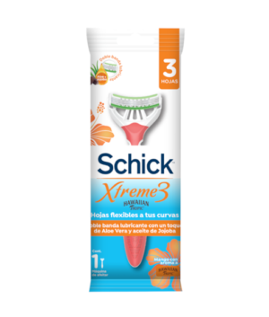 maquina schick 3 hojas xtreme hawaina rista x 12 und