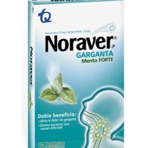 Noraver garganta Menta caja x 12 tab TQ