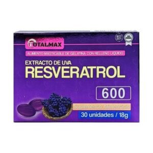 Resveratrol 600 extracto de uva caja x 30 cápsulas blandas de Total Max