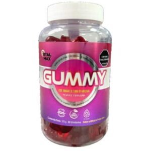 Gummy con vinagre de sidra de manzana, te verde y spirulina frasco x 90 und sabor a frutos rojos de Totalmax