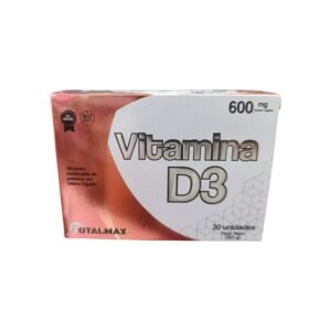 Vitamina D3 600 mg caja x 30 cápsulas blandas de Total Max