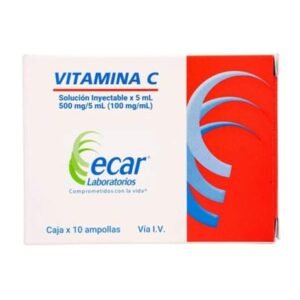 Vitamina C ampolla de 500 mg/5ml caja x 10 und de Ecar