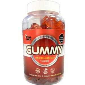 Gummy con chontaduro maca y borojo frasco x 90 und sabor a Naranja de Totalmax