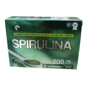 Spirulina 600 mg caja x 30 cápsulas blandas de Total Max