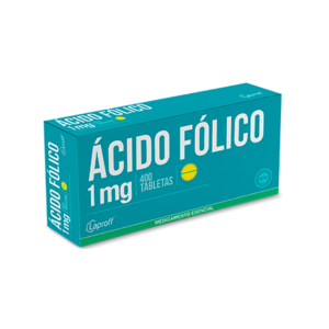 Acido folico 1 mg caja x 400 tab Laproff
