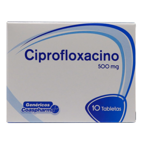 Ciprofloxacino 500mg caja x 10 und Coaspharma