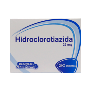Hidroclorotiazida 25mg cja x 240 Tab Coaspharma
