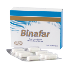 Binafar ibuprofeno+metocarbamol caja x 24 tab Coaspharma