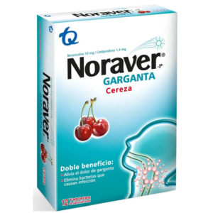 Noraver garganta Cereza caja x 12 tab TQ