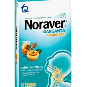 Noraver garganta Naranja miel caja x 12 tab TQ
