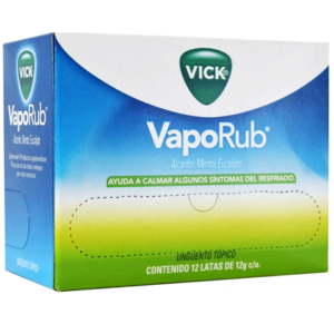 Vick vaporub ungüento caja x 12 latas P&G