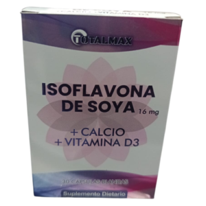 Isoflavona de soya + calcio + d3 caja x 30 caps Total Max
