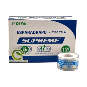 Esparadrapo tela 1"x5Y caja x 12 und Supreme