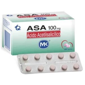 Asa ácido Acetilsalicilico 100 mg caja x 100 tab de MK