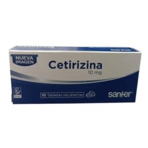 Cetirizina 10 mg caja x 10 Tabletas de Recipe