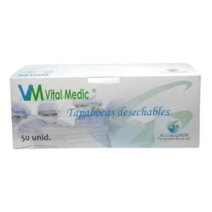 Tapabocas azules caja x 50 und de VitalMedic